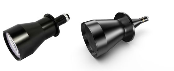 Telecentric Low-Distortion Optical Zoom Lens for Large Field of View Industrial Applications