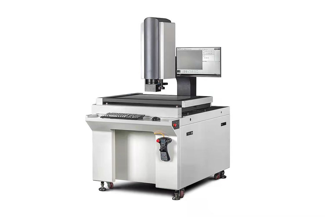 Fast Dual-Lens Vision Measuring Machine with 80x60mm Field and 8um Accuracy for Mosaic Imaging
